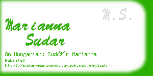 marianna sudar business card